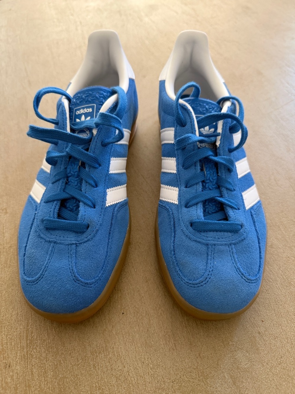 Adidas Gazelle Indoor Blue Bird Cloud White Gum Bottom Men's Sizes 8 JI2061